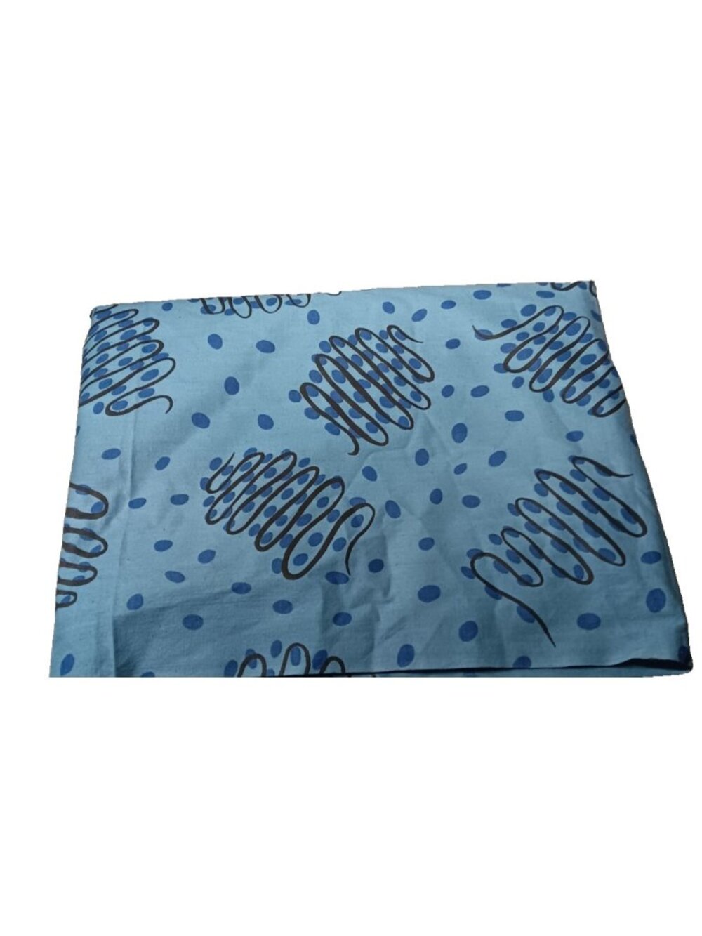 Vintage Sheeting Fabric Mid-Century Sheeting Squiggle and Dots 4-7/8 yds x 35" - Picture 7 of 8